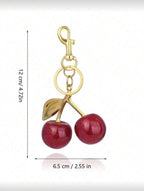 Red Cherry Bookmark Charm