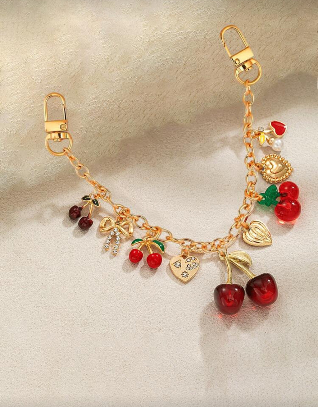 Stacked Cherry Bookmark Charm