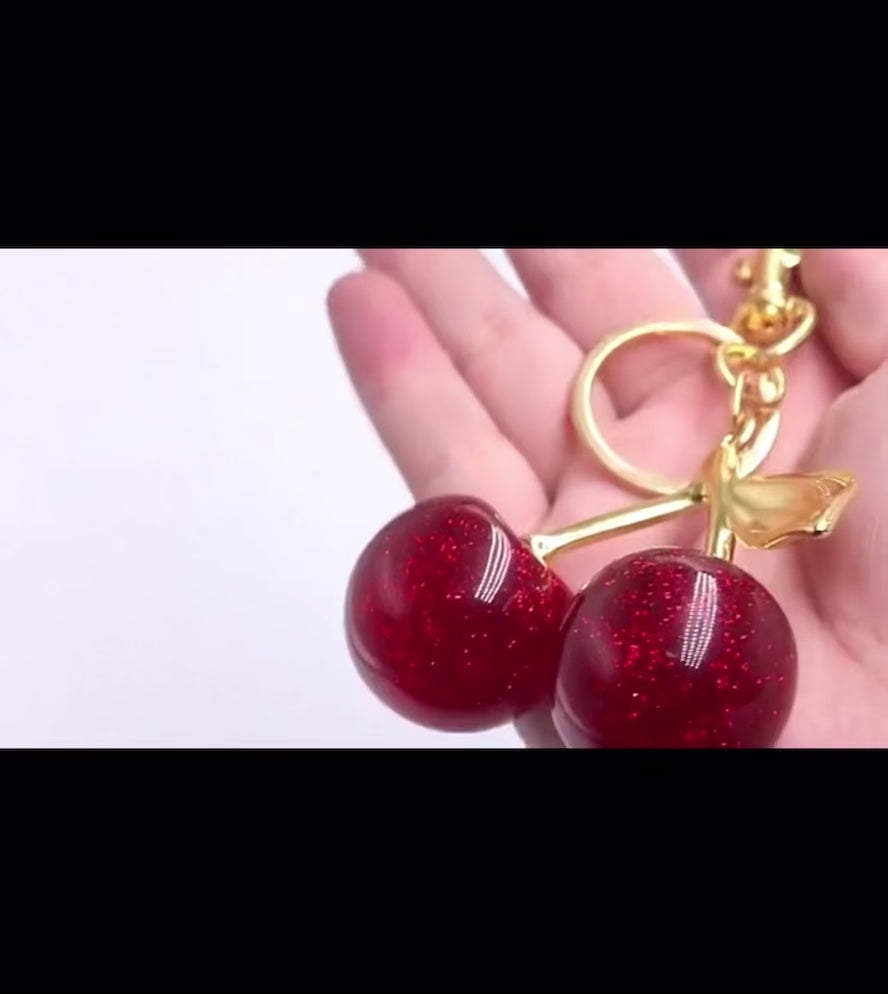 Red Cherry Bookmark Charm