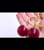 Red Cherry Bookmark Charm